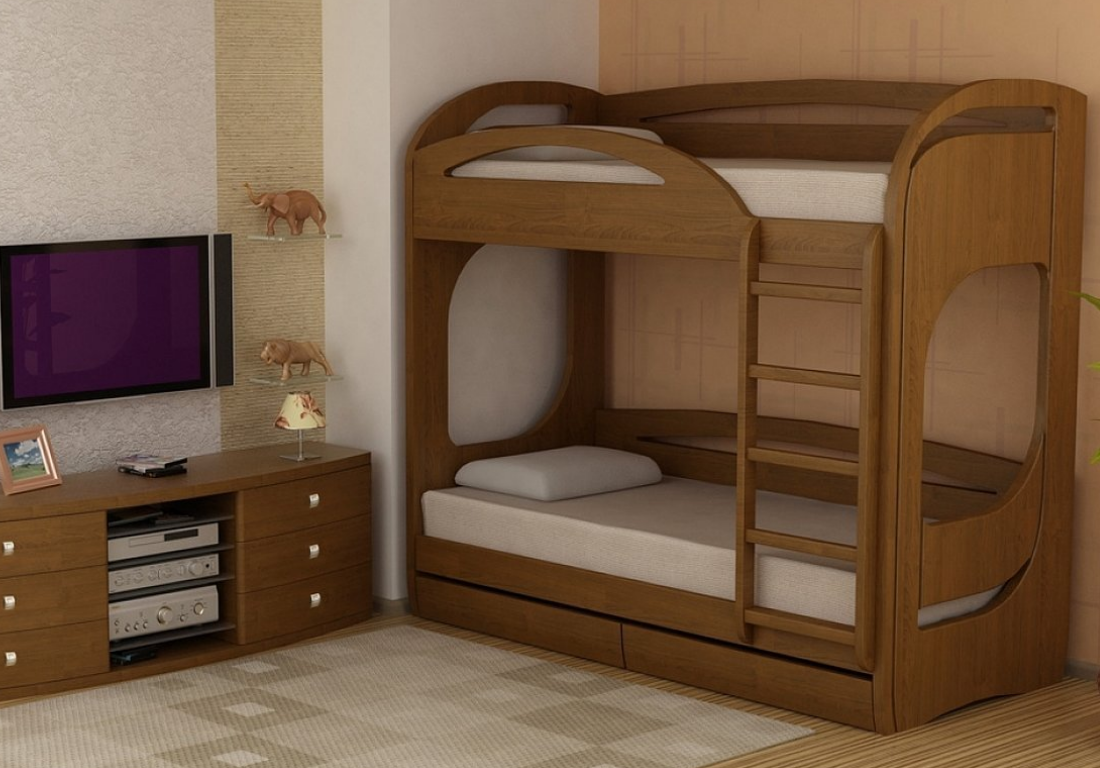 Двухъярусная кровать для детей по Фэн Шуй